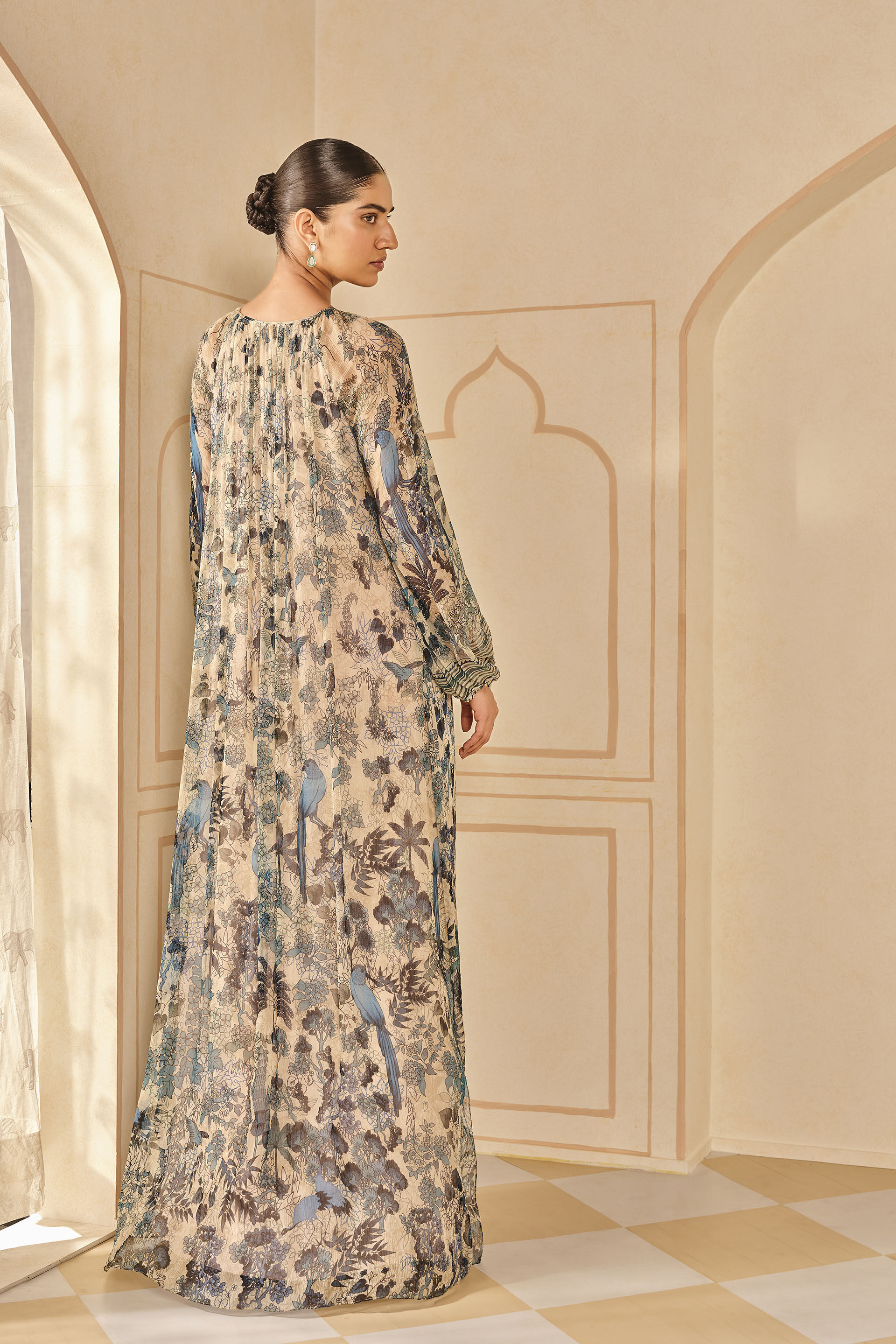 Turaya Printed Kaftan - Beige, Beige, image 3